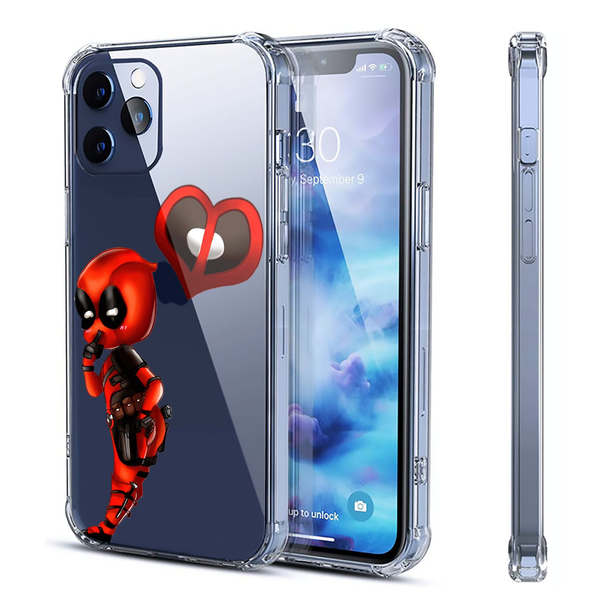 （画像用） Deadpool デッドプール 【iPhone 12シリーズ対応】透明スマホケース（クリアソフトケース）